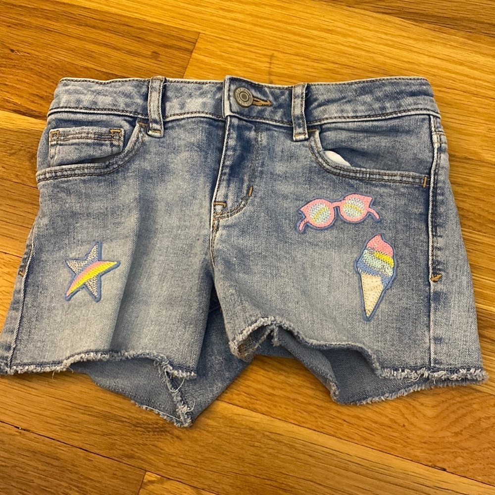 GAP Girl’s Blue Stretch Shortie Shorts Size 8